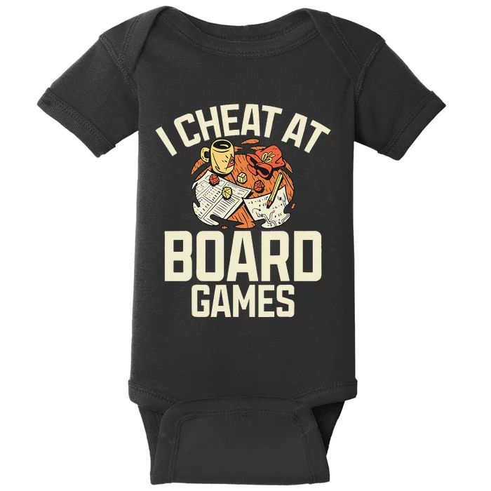 Board Games Dice Design For Tabletop Player Game Night Host Baby Bodysuit