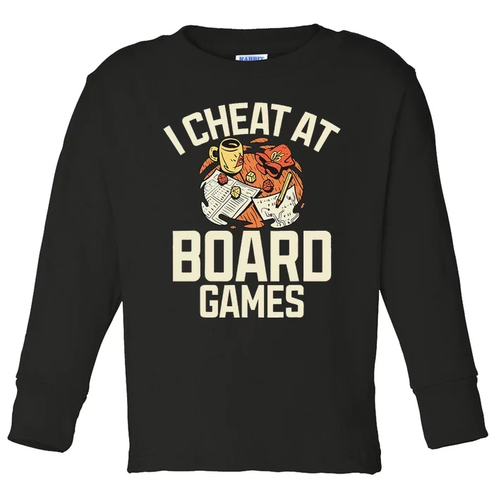 Board Games Dice Design For Tabletop Player Game Night Host Toddler Long Sleeve Shirt