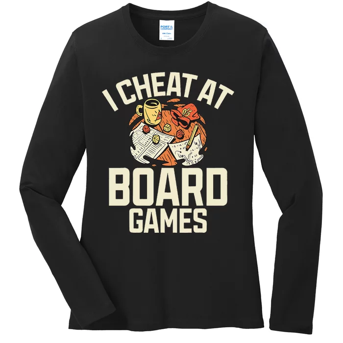 Board Games Dice Design For Tabletop Player Game Night Host Ladies Long Sleeve Shirt