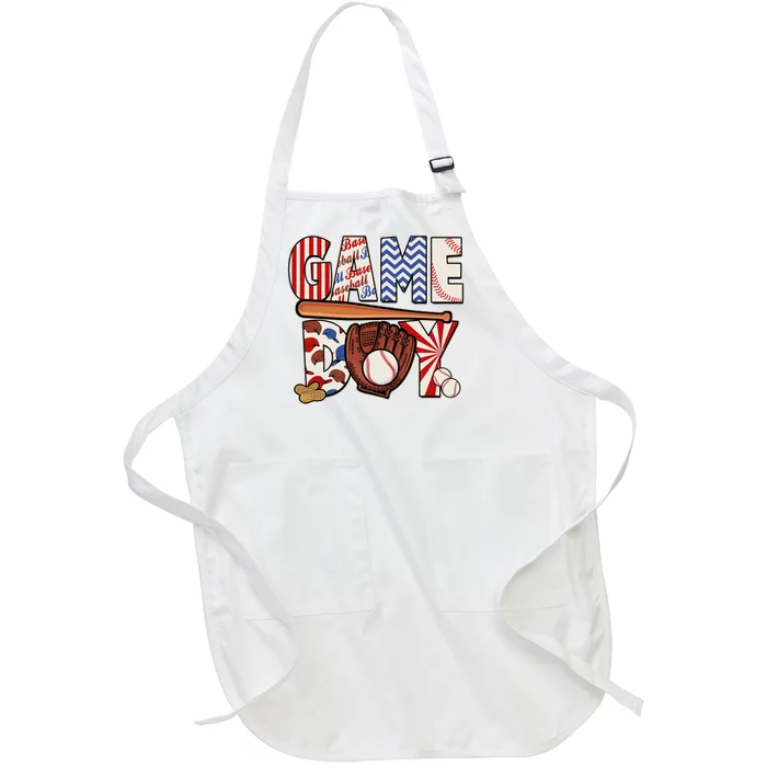 Baseball Game Day Full-Length Apron With Pocket