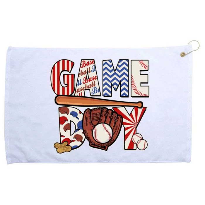 Baseball Game Day Grommeted Golf Towel