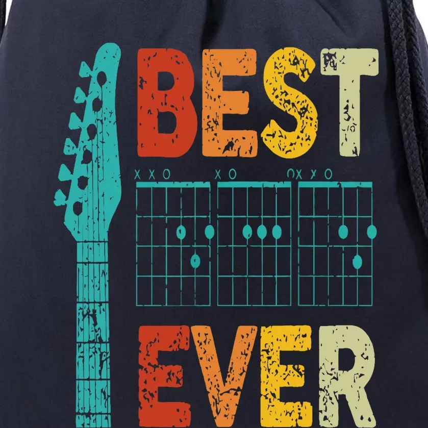 best guitar dad ever chords best dad guitar Drawstring Bag