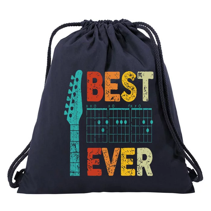 best guitar dad ever chords best dad guitar Drawstring Bag