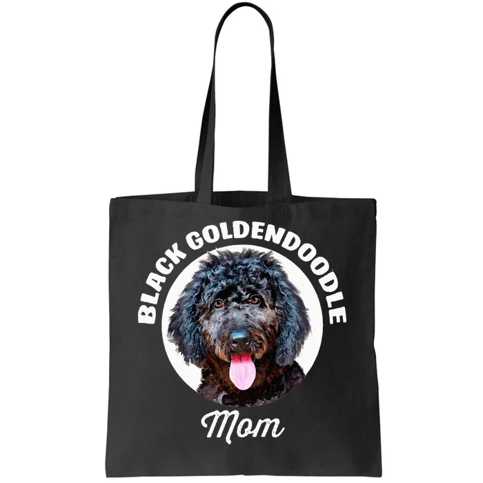 Black Goldendoodle Dog Mom Tote Bag