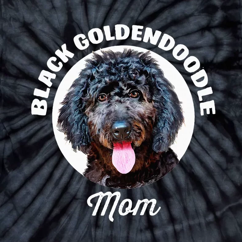 Black Goldendoodle Dog Mom Tie-Dye T-Shirt