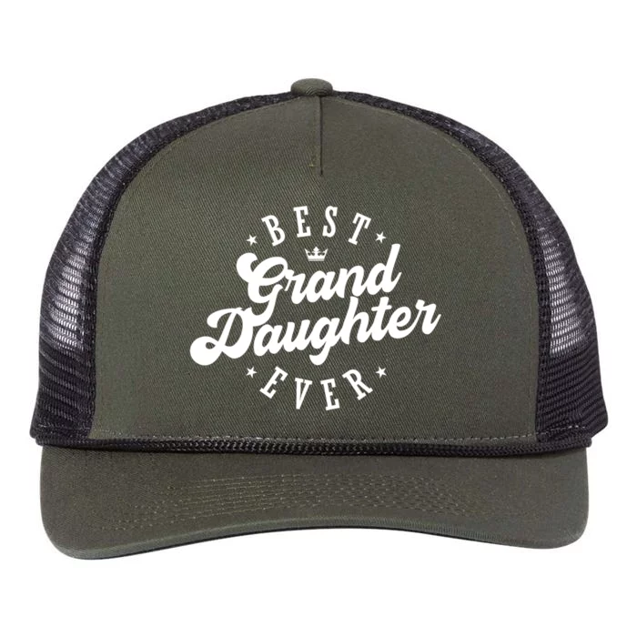 Best Granddaughter Ever Happy Mothers Day Gift Retro Rope Trucker Hat Cap