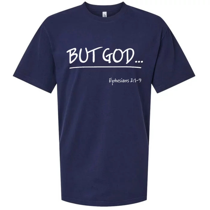 But God Ephesians 2 Christian Jesus Christ Believer Sueded Cloud Jersey T-Shirt