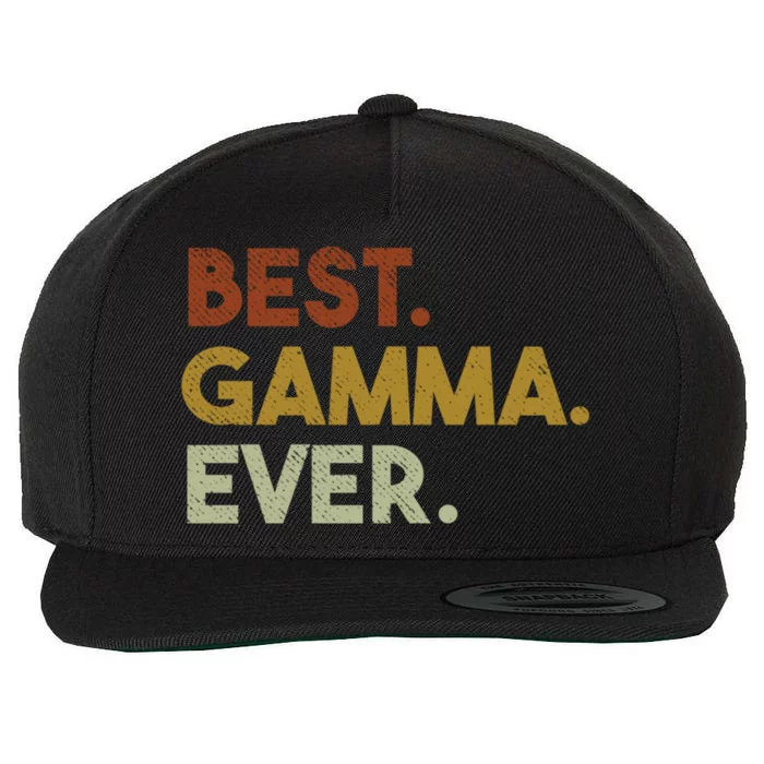 Best Gamma Ever Funny Gift For Grandma Mothers Day Cute Gift Wool Snapback Cap