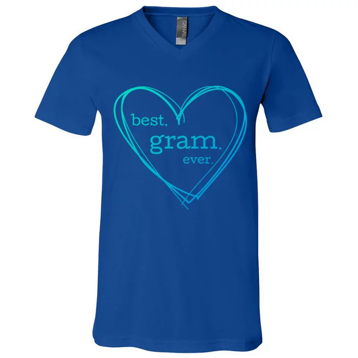 Best Gram Ever Gift (National Grandparents Day) V-Neck T-Shirt