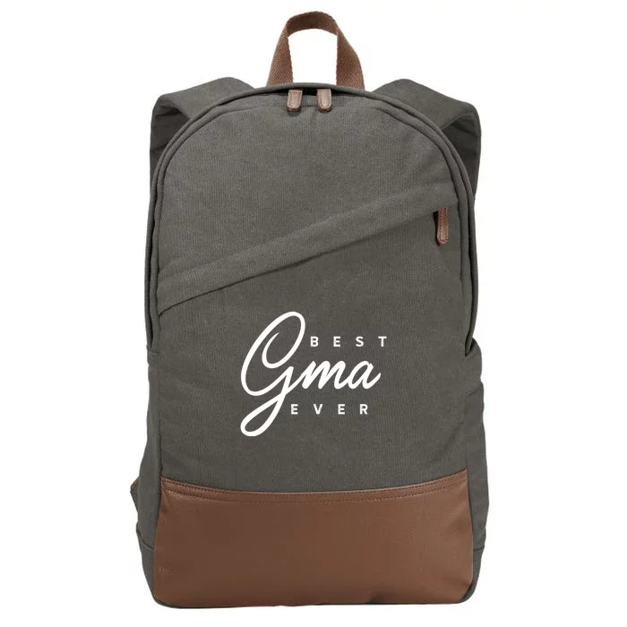 Best Gma Ever Gift Cotton Canvas Backpack