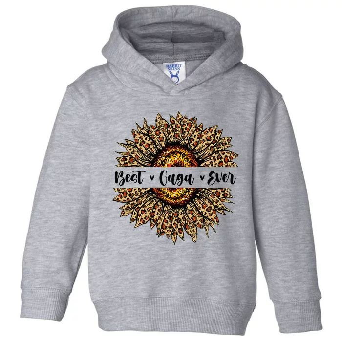 Best Gaga Ever Sunflower Gaga Mothers Day Gifts Toddler Hoodie