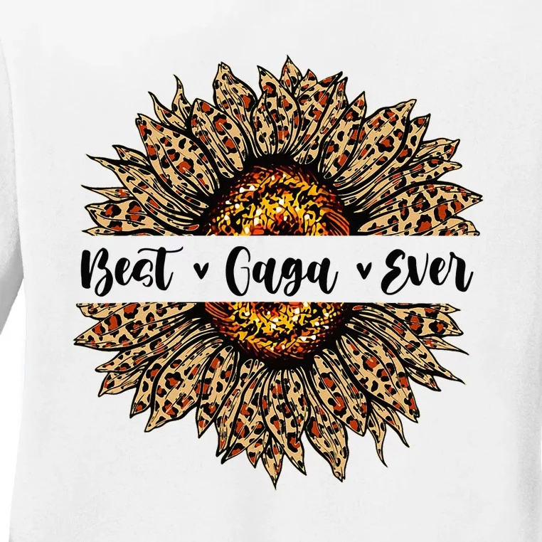 Best Gaga Ever Sunflower Gaga Mothers Day Gifts Ladies Long Sleeve Shirt