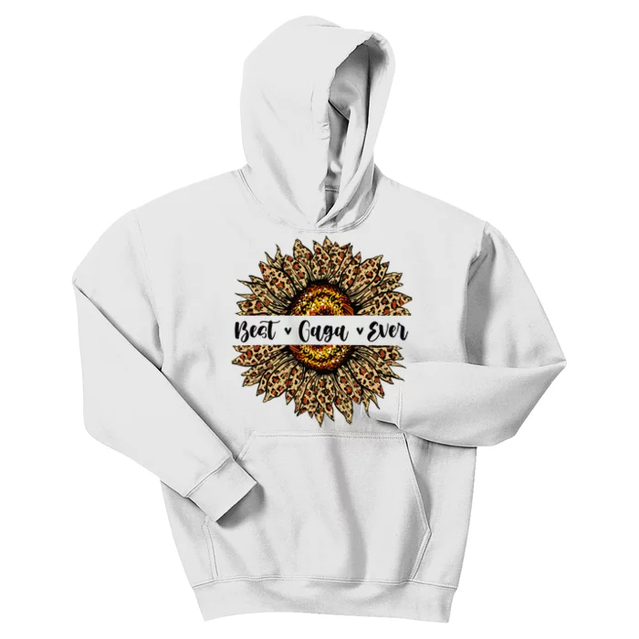 Best Gaga Ever Sunflower Gaga Mothers Day Gifts Kids Hoodie