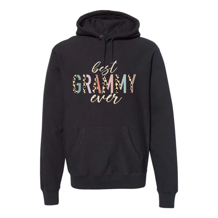 Best Grammy Ever Gifts Leopard Print Mothers Day Premium Hoodie