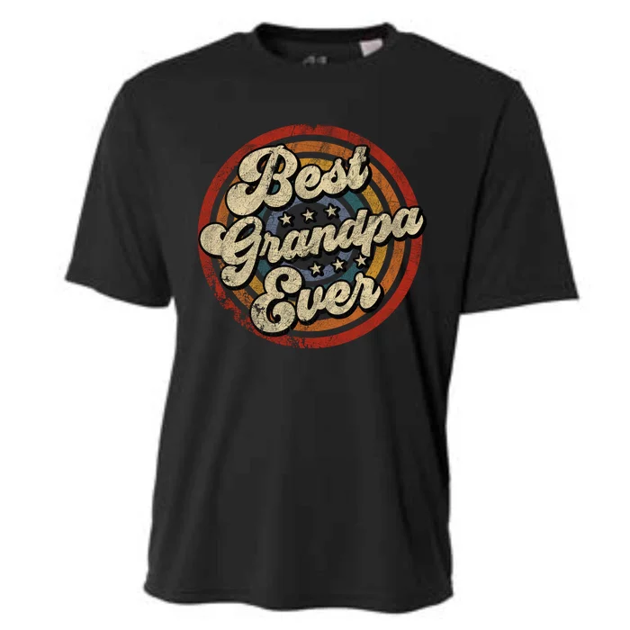 Best Grandpa Ever Vintage Retro Style Cooling Performance Crew T-Shirt