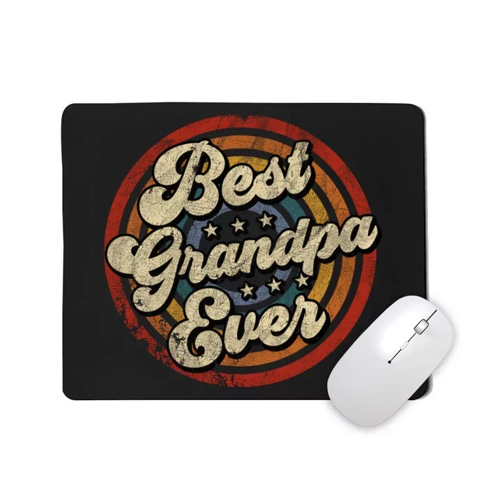 Best Grandpa Ever Vintage Retro Style Mousepad