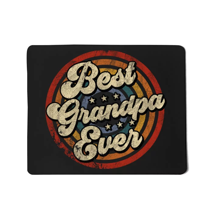 Best Grandpa Ever Vintage Retro Style Mousepad