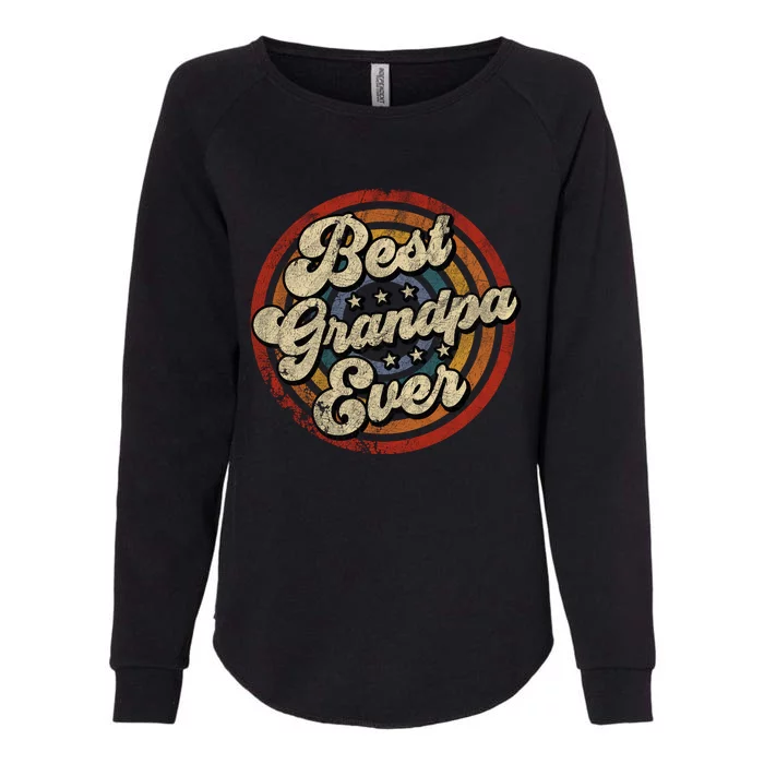 Best Grandpa Ever Vintage Retro Style Womens California Wash Sweatshirt