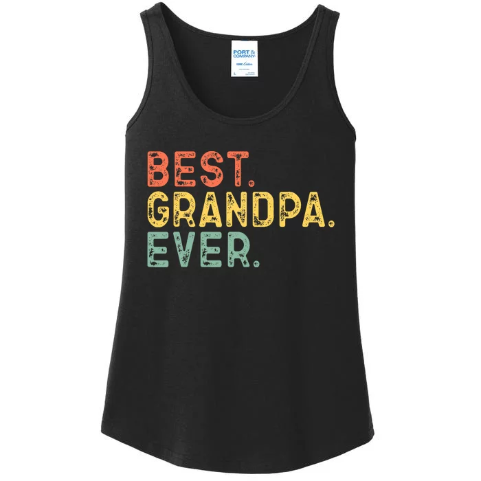 Best Grandpa Ever Family Retro Vintage Ladies Essential Tank