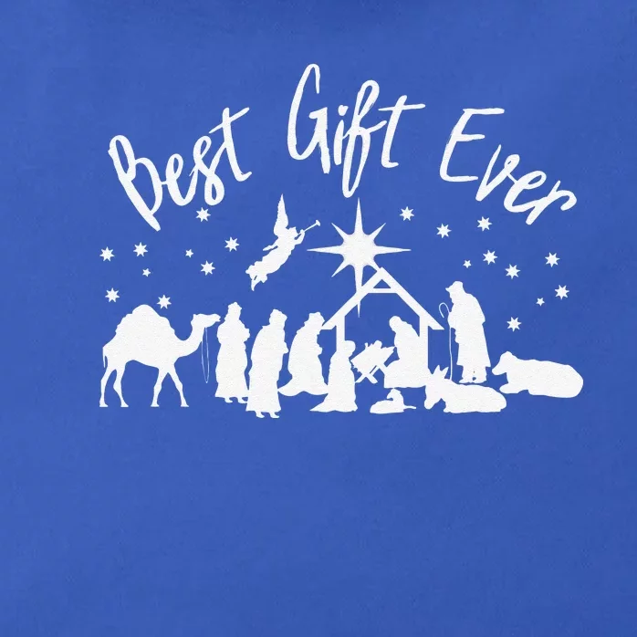 BEST GIFT EVER Christian Christmas Jesus Nativity Religious Zip Tote Bag