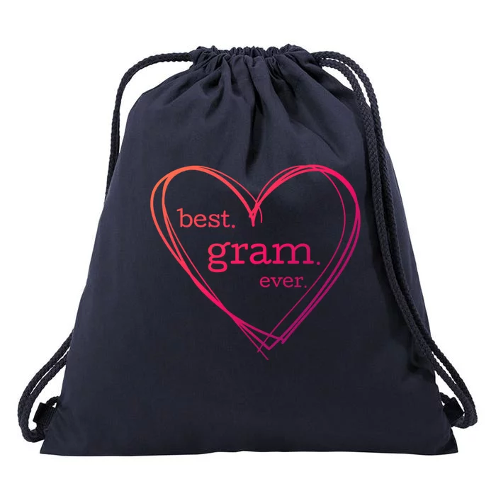 Best Gram Ever Gift (National Grandparents Day) Drawstring Bag