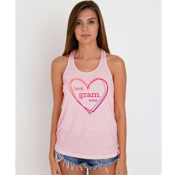 Best Gram Ever Gift (National Grandparents Day) Women's Knotted Racerback Tank