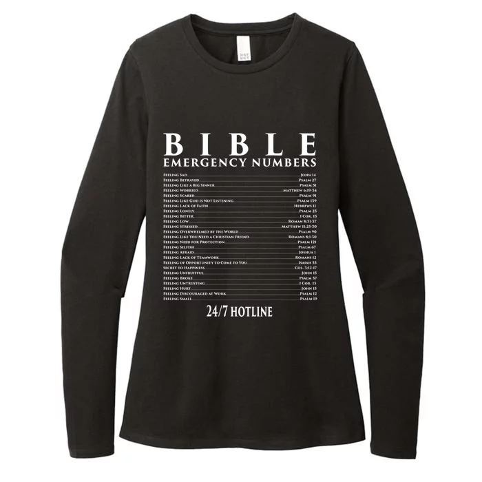 Bible Gift Emergency Verse Numbers Womens CVC Long Sleeve Shirt