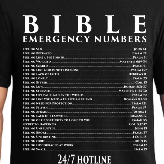 Bible Gift Emergency Verse Numbers Pajama Set