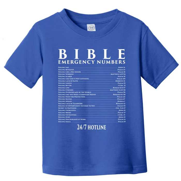 Bible Gift Emergency Verse Numbers Toddler T-Shirt