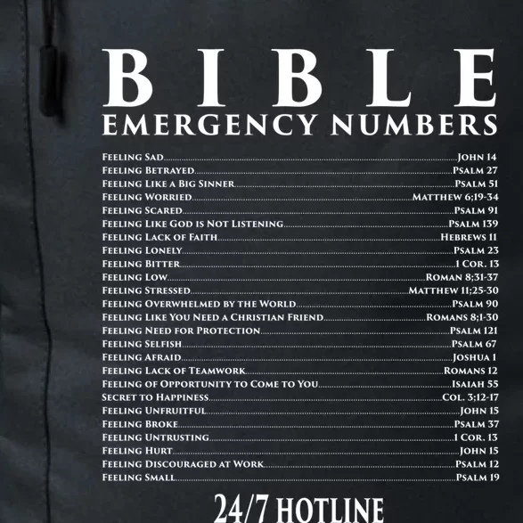 Bible Gift Emergency Verse Numbers Daily Commute Backpack