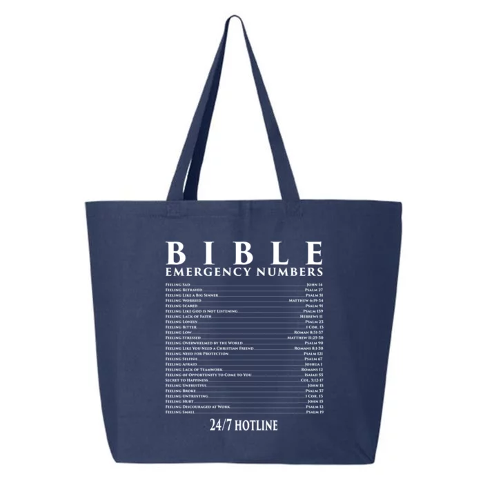 Bible Gift Emergency Verse Numbers 25L Jumbo Tote