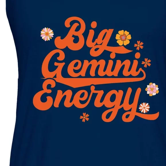 Big Gemini Energy Groovy Zodiac Sign Astrology Horoscope Ladies Essential Flowy Tank