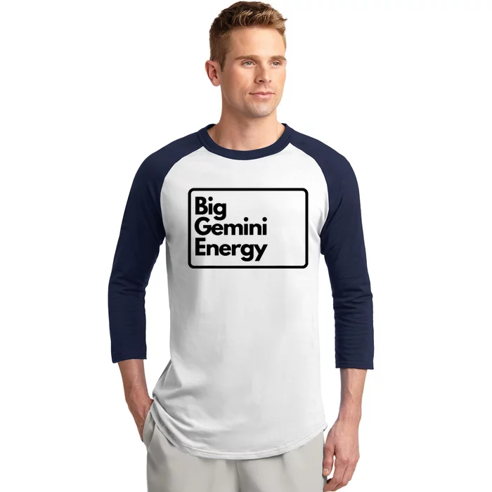 Big Gemini Energy Baseball Sleeve Shirt