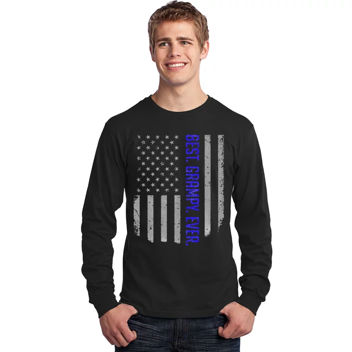 Best Grampy Ever American Flag Gifts For Fathers Day Long Sleeve Shirt