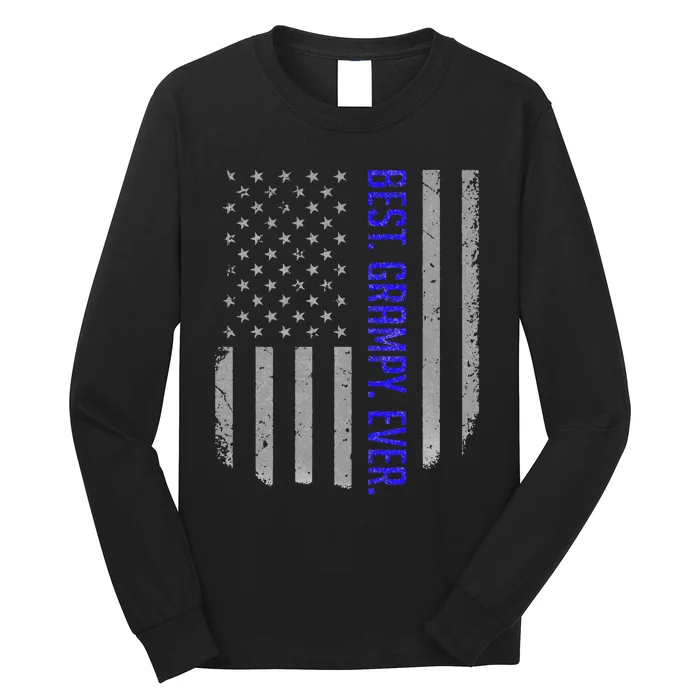 Best Grampy Ever American Flag Gifts For Fathers Day Long Sleeve Shirt