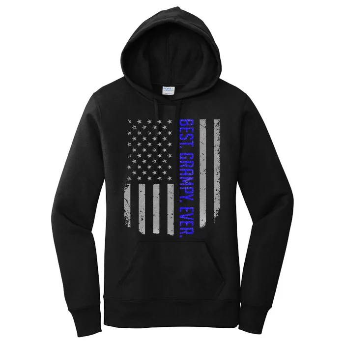 Best Grampy Ever American Flag Gifts For Fathers Day Women's Pullover Hoodie