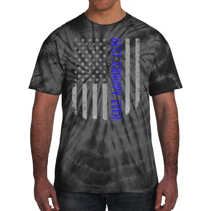 Best Grampy Ever American Flag Gifts For Fathers Day Tie-Dye T-Shirt