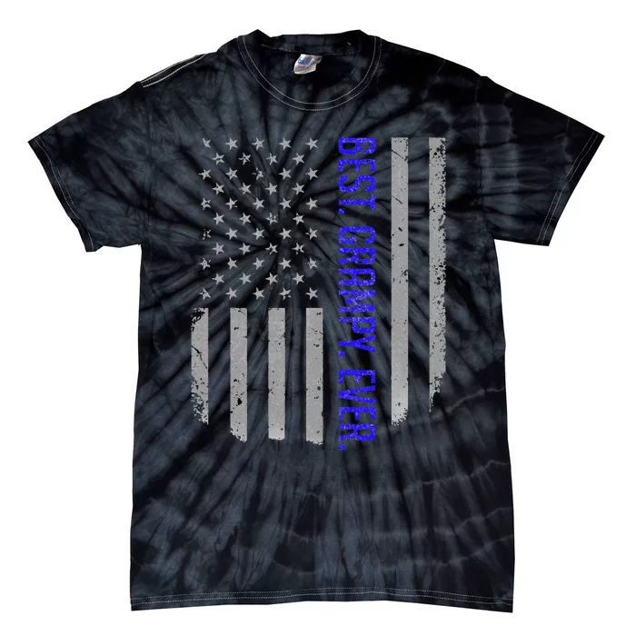 Best Grampy Ever American Flag Gifts For Fathers Day Tie-Dye T-Shirt