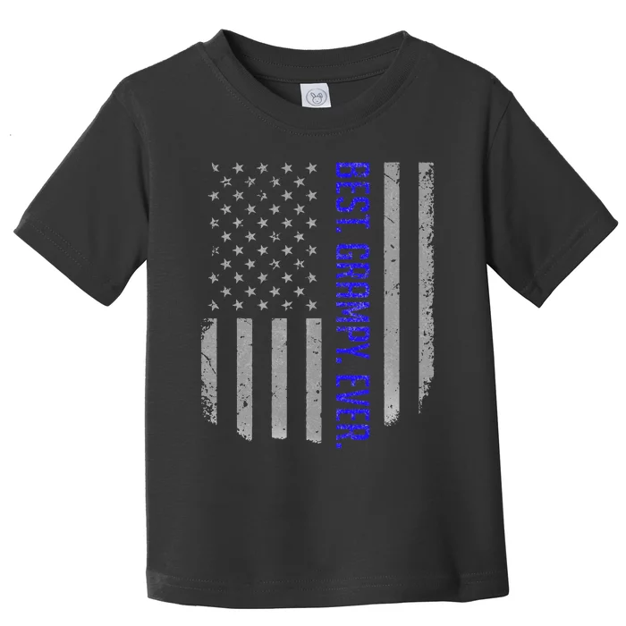 Best Grampy Ever American Flag Gifts For Fathers Day Toddler T-Shirt