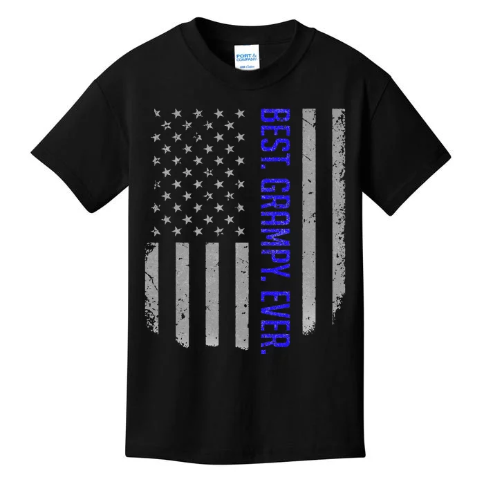 Best Grampy Ever American Flag Gifts For Fathers Day Kids T-Shirt