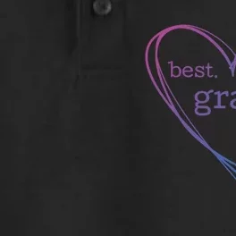 Best Gram Ever Cute Heart Dry Zone Grid Performance Polo