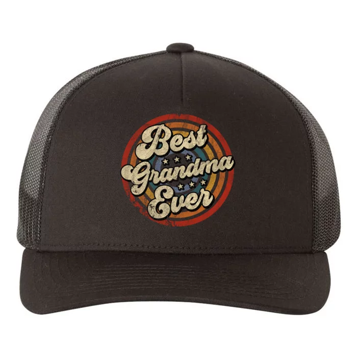 Best Grandma Ever Vintage Retro Style Yupoong Adult 5-Panel Trucker Hat