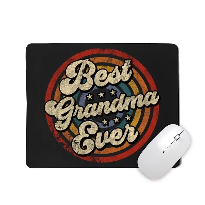 Best Grandma Ever Vintage Retro Style Mousepad