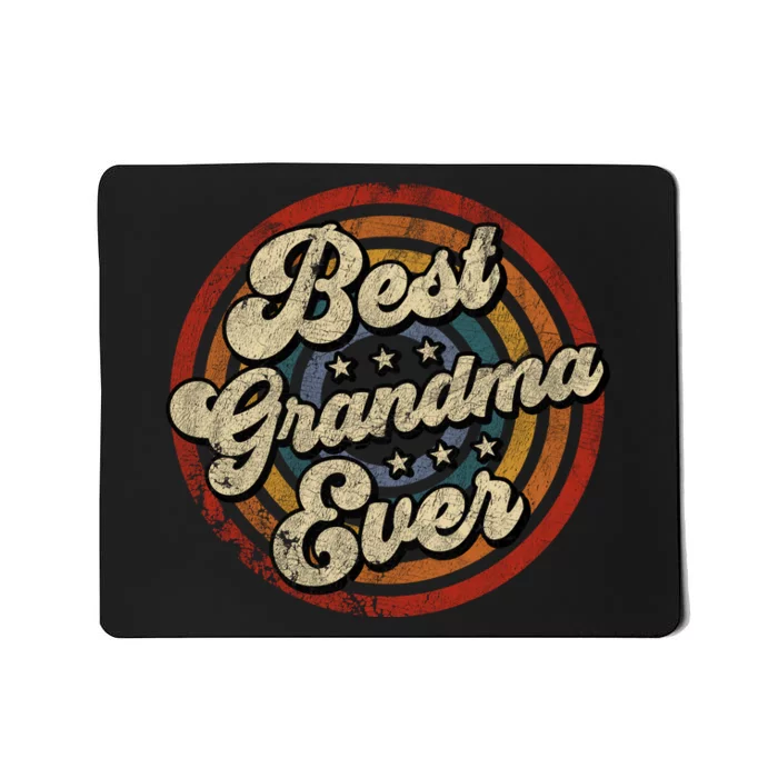 Best Grandma Ever Vintage Retro Style Mousepad