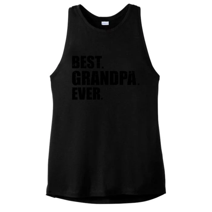 Best Grandpa Ever T Ladies Tri-Blend Wicking Tank