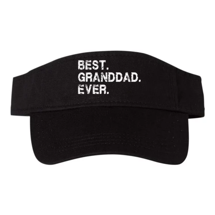 Best Granddad Ever Funny Birthday Fathers Day for Grand dad Valucap Bio-Washed Visor