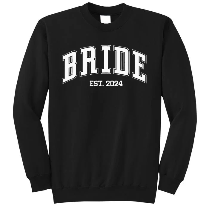 Bride Groom Est. 2024 Retro Just Married Couples Wedding Sweatshirt