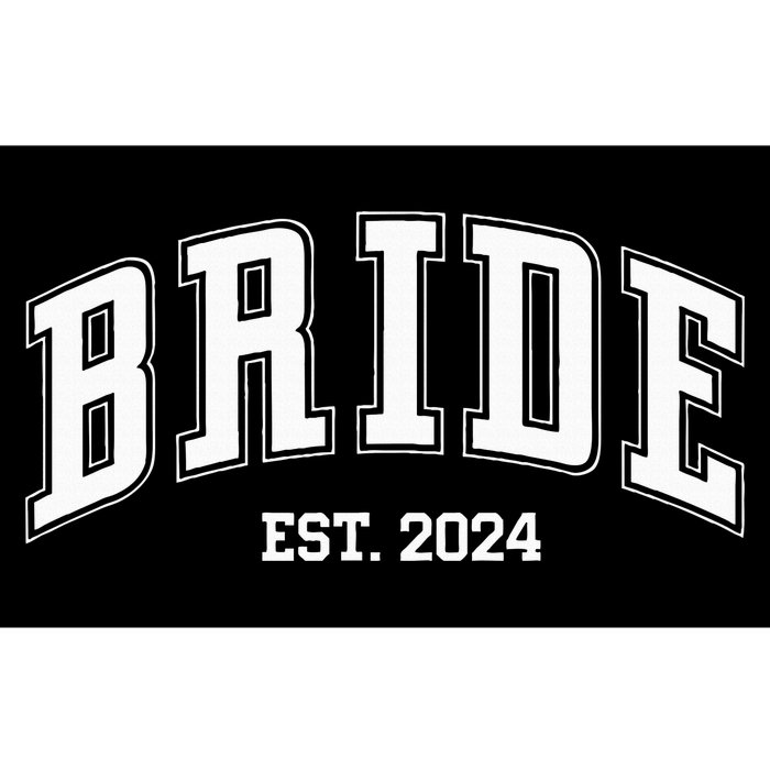 Bride Groom Est. 2024 Retro Just Married Couples Wedding Bumper Sticker