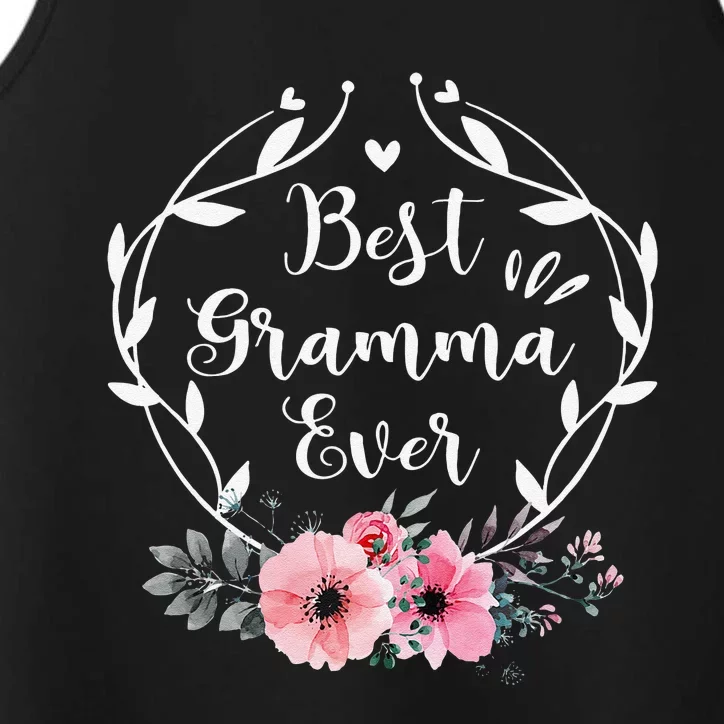 Best Gramma Ever Mother's Day Gift Flower Grandma Performance Tank