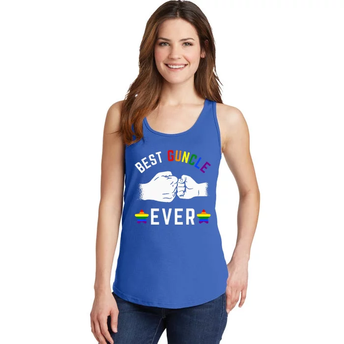 Best Guncle Ever Rainbow Pride G.A.Y Uncle Ladies Essential Tank